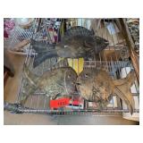 Three Metal Fish Sculptures