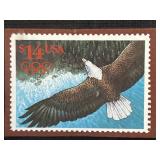 $14 USA Bald Eagle Olympic Stamp in Copper Frame