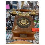 Thomas Rotary Dial Telephone with Brass Accents