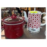 Red Crock-Pot Slow Cooker and Bella Ceramic Kettle