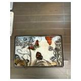 HomArt Ceramic Tray with Butterfly Design
