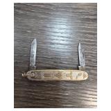 Two-Blade Masonic Pocket Knife with Decorative Han