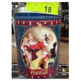 Coca-Cola Tin with Christmas Design and Puzzle