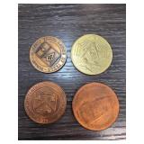 Four Masonic and Commemorative Coins