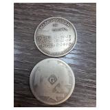 Masonic Commemorative Coin with Engravings
