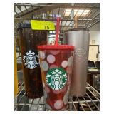 Three Starbucks Tumbler Cups