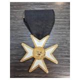 Knights Templar Enamel Cross Medal with Ribbon