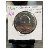 1969 Jamaica One Dollar Wide Legend Coin