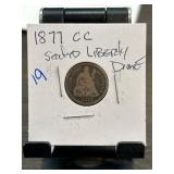 1877-CC Seated Liberty Dime Coin