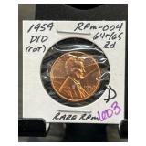 1959-D/D Lincoln Cent RPM-004 D/D Variety