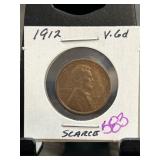 1912 Lincoln Wheat Penny in Holder