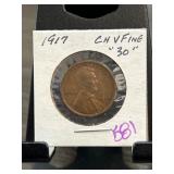 1917 Lincoln Wheat Penny in Holder
