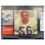 1962 Topps Joe Schmidt Football Card #59