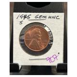 1945-S Lincoln Wheat Cent Gem Uncirculated