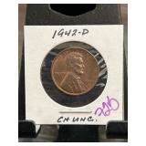 1942-D Lincoln Wheat Cent in CH UNC Condition