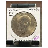 1976-D Bicentennial Eisenhower Dollar MS63/64