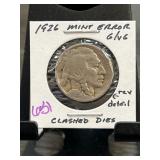 1926 Buffalo Nickel Mint Error
