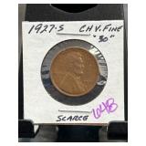 1927-S Lincoln Wheat Cent in Holder