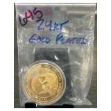 24k Gold-Plated Swaminarayan Mandir Coin