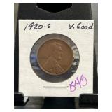1920-S Lincoln Wheat Cent in Holder