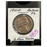 1941-D Jefferson Nickel AU/UNC FS