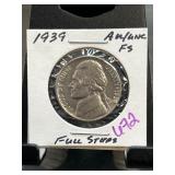 1939 Jefferson Nickel FS in Full Steps