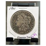 1901 Morgan Silver Dollar Coin