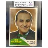 1960 Fleer Sid Gillman Rookie Football Card #7