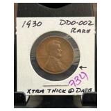 1930 DDO-002 Rare Lincoln Wheat Cent
