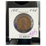 1915 Lincoln Wheat Cent Graded V.G. 6d
