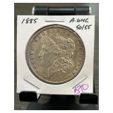 1885 Morgan Silver Dollar AU Condition