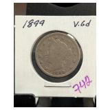 1899 Liberty Head Nickel in Holder