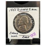 1955 D Over S Mint Mark Jefferson Nickel