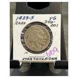 1923-S Buffalo Nickel with DDO-001 Designation