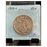 1918-S Walking Liberty Half Dollar Coin