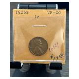 1926-S Lincoln Wheat Cent VF-20
