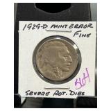 1929-D Buffalo Nickel Mint Error
