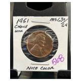 1951 Lincoln Wheat Cent MS63+ Choice Unc