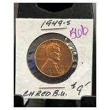 1949-S Lincoln Wheat Cent CH Red BU