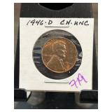 1946-D Lincoln Wheat Cent in Uncirculated Conditio