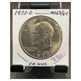 1972-D Eisenhower Dollar MS63/64