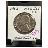 1962 Jefferson Nickel Rare Full Steps