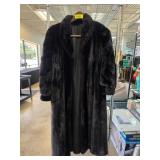 Full-Length Dark Brown Fur Coat