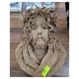Handmade Burlap Jesus Sculpture by Scott Warden