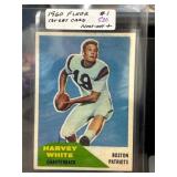 1960 Fleer Harvey White #1 Football Card