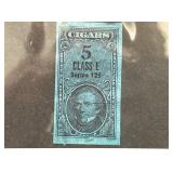 Early US Series 125 Cigar Revenue Tax Stamp