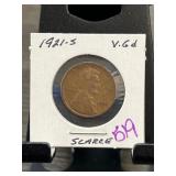 1921-S Lincoln Wheat Cent " Scarce