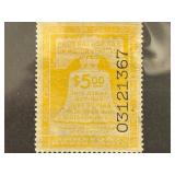 1943 $5 Federal Use Tax Motor Vehicle Stamp
