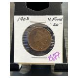 1903 Indian Head Cent, Very Fine Condition