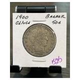 1900 Barber Half Dollar Coin